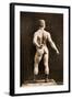 Eugen Sandow, in Classical Ancient Greco-Roman Pose, C.1893-Napoleon Sarony-Framed Photographic Print