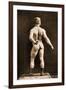 Eugen Sandow, in Classical Ancient Greco-Roman Pose, C.1893-Napoleon Sarony-Framed Photographic Print