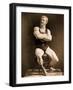 Eugen Sandow, in Classical Ancient Greco-Roman Pose, C.1893-Napoleon Sarony-Framed Photographic Print