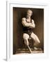 Eugen Sandow, in Classical Ancient Greco-Roman Pose, C.1893-Napoleon Sarony-Framed Photographic Print