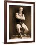 Eugen Sandow, in Classical Ancient Greco-Roman Pose, C.1893-Napoleon Sarony-Framed Photographic Print