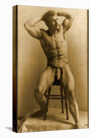 Eugen Sandow, in Classical Ancient Greco-Roman Pose, C.1893-Napoleon Sarony-Stretched Canvas