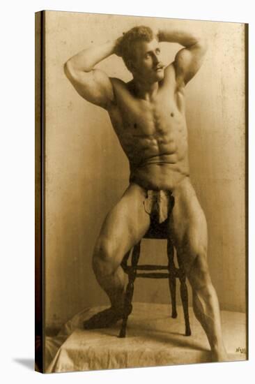 Eugen Sandow, in Classical Ancient Greco-Roman Pose, C.1893-Napoleon Sarony-Stretched Canvas
