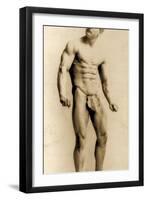 Eugen Sandow, in Classical Ancient Greco-Roman Pose, C.1893-Napoleon Sarony-Framed Photographic Print