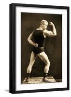 Eugen Sandow, in Classical Ancient Greco-Roman Pose, C.1893-Napoleon Sarony-Framed Photographic Print