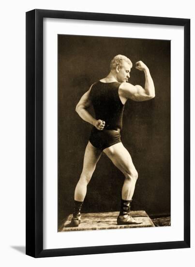 Eugen Sandow, in Classical Ancient Greco-Roman Pose, C.1893-Napoleon Sarony-Framed Photographic Print