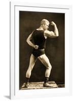 Eugen Sandow, in Classical Ancient Greco-Roman Pose, C.1893-Napoleon Sarony-Framed Photographic Print