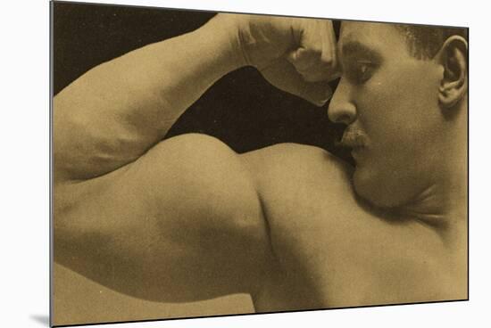 Eugen Sandow, in Classical Ancient Greco-Roman Pose, C.1894 (B/W Photo)-Napoleon Sarony-Mounted Giclee Print