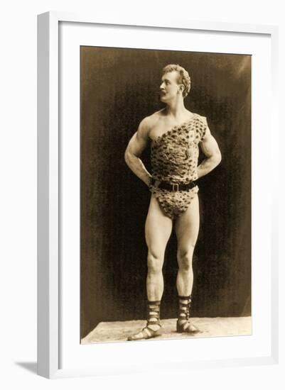 Eugen Sandow, in Classical Ancient Greco-Roman Pose, C.1897-null-Framed Photographic Print