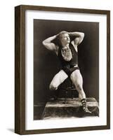 Eugen Sandow, in Classical Ancient Greco-Roman Pose, C.1897-null-Framed Photographic Print