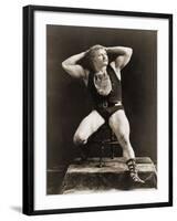 Eugen Sandow, in Classical Ancient Greco-Roman Pose, C.1897-null-Framed Photographic Print