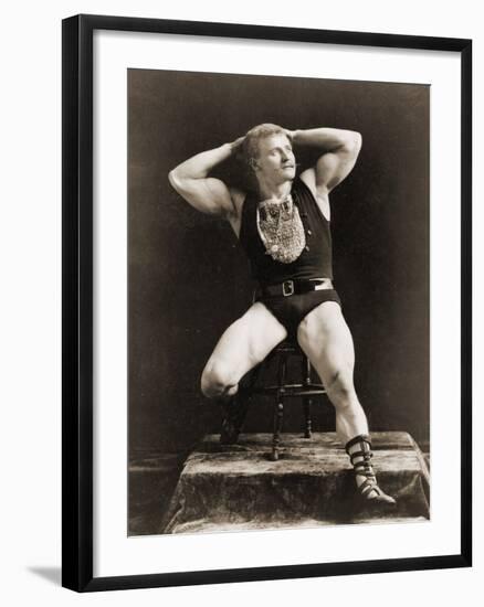 Eugen Sandow, in Classical Ancient Greco-Roman Pose, C.1897-null-Framed Photographic Print