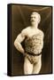 Eugen Sandow Wearing Leopard Skin, in Classical Ancient Greco-Roman Pose, C.1894-null-Framed Stretched Canvas