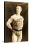 Eugen Sandow Wearing Leopard Skin, in Classical Ancient Greco-Roman Pose, C.1894-null-Stretched Canvas