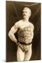 Eugen Sandow Wearing Leopard Skin, in Classical Ancient Greco-Roman Pose, C.1894-null-Mounted Photographic Print