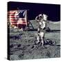 Eugene A. Cernan, Commander, Apollo 17 Salutes the Flag on the Lunar Surface-null-Stretched Canvas