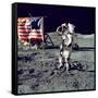 Eugene A. Cernan, Commander, Apollo 17 Salutes the Flag on the Lunar Surface-null-Framed Stretched Canvas