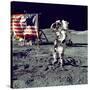 Eugene A. Cernan, Commander, Apollo 17 Salutes the Flag on the Lunar Surface-null-Stretched Canvas