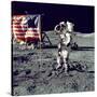 Eugene A. Cernan, Commander, Apollo 17 Salutes the Flag on the Lunar Surface-null-Stretched Canvas