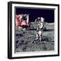 Eugene A. Cernan, Commander, Apollo 17 Salutes the Flag on the Lunar Surface-null-Framed Photo