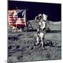 Eugene A. Cernan, Commander, Apollo 17 Salutes the Flag on the Lunar Surface-null-Mounted Photo
