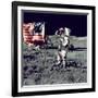 Eugene A. Cernan, Commander, Apollo 17 Salutes the Flag on the Lunar Surface-null-Framed Photo