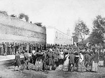 Recreation of the Massacre of 62 Hostages on the Rue Haxo, Belleville, Paris, 1871-Eugene Appert-Framed Photographic Print