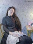The Sleeping Flower Girl, 1892-Eugene Assezat de Bouteyre-Framed Stretched Canvas