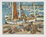 Sailboats-Eugene Baboulene-Framed Collectable Print