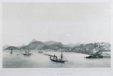 Nine Panoramic Views of Rio De Janeiro: De Lado Da Terra Morro De Senado, 1862-Philippe and Ciceri, Eugene Benoist-Mounted Giclee Print