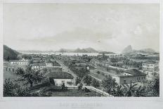 Nine Panoramic Views of Rio De Janeiro: Catette E Entrada Da Barra, 1862-Philippe and Ciceri, Eugene Benoist-Giclee Print