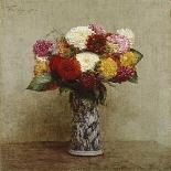 Dahlias in a Chinese Vase, 1874-Eugène Boudin-Giclee Print