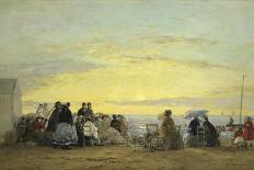 On the Beach, 1880-Eugene Louis Boudin-Giclee Print