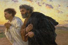 The Disciples Peter and John Running to Sepulchre on the Morning of the Resurrection, circa 1898-Eugene Burnand-Stretched Canvas