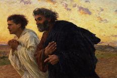 The Disciples Peter and John Running to Sepulchre on the Morning of the Resurrection, circa 1898-Eugene Burnand-Mounted Giclee Print