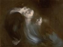 Alphonse Daudet and His Daughter-Eugene Carriere-Art Print