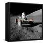 Eugene Cernan on Lunar Rover, Apollo 17-null-Framed Stretched Canvas