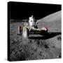 Eugene Cernan on Lunar Rover, Apollo 17-null-Stretched Canvas