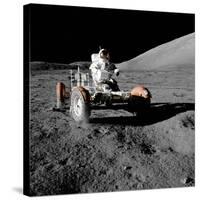 Eugene Cernan on Lunar Rover, Apollo 17-null-Stretched Canvas