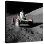 Eugene Cernan on Lunar Rover, Apollo 17-null-Stretched Canvas