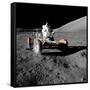 Eugene Cernan on Lunar Rover, Apollo 17-null-Framed Stretched Canvas