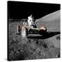 Eugene Cernan on Lunar Rover, Apollo 17-null-Stretched Canvas