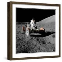 Eugene Cernan on Lunar Rover, Apollo 17-null-Framed Premium Photographic Print