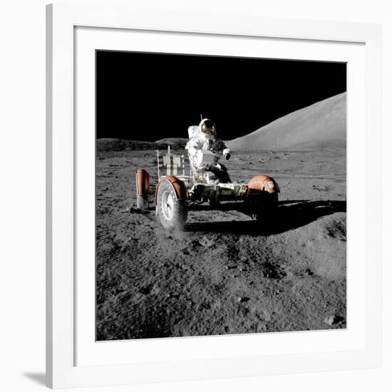 Eugene Cernan on Lunar Rover, Apollo 17-null-Framed Photographic Print
