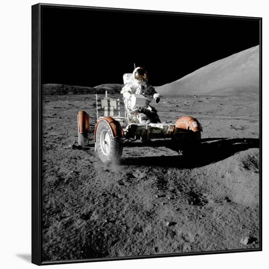 Eugene Cernan on Lunar Rover, Apollo 17-null-Framed Photographic Print