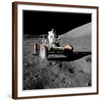 Eugene Cernan on Lunar Rover, Apollo 17-null-Framed Photographic Print