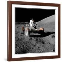 Eugene Cernan on Lunar Rover, Apollo 17-null-Framed Photographic Print