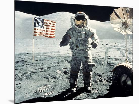 Eugene Cernan on Moon Apollo 17-null-Mounted Photographic Print