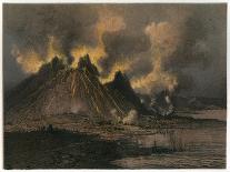 Etna Erupts 1885-Eugene Ciceri-Framed Art Print