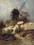 Le moulin de la Galette à Montmartre-Eugène Cicéri-Giclee Print